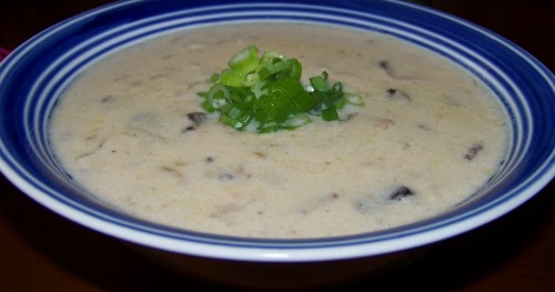 Грибной крем-суп с сыром