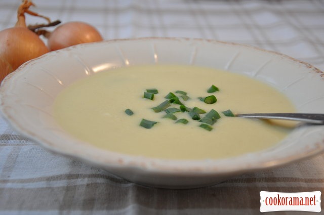 Цибулевий крем-суп з імбиром і шафраном