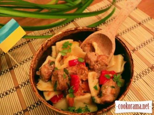 Stew with vegetables and dumplings