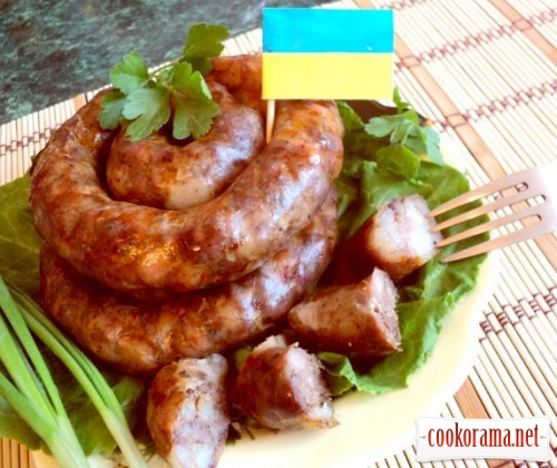 Ukrainian homemade sausage