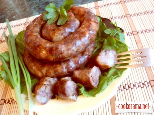 Ukrainian homemade sausage