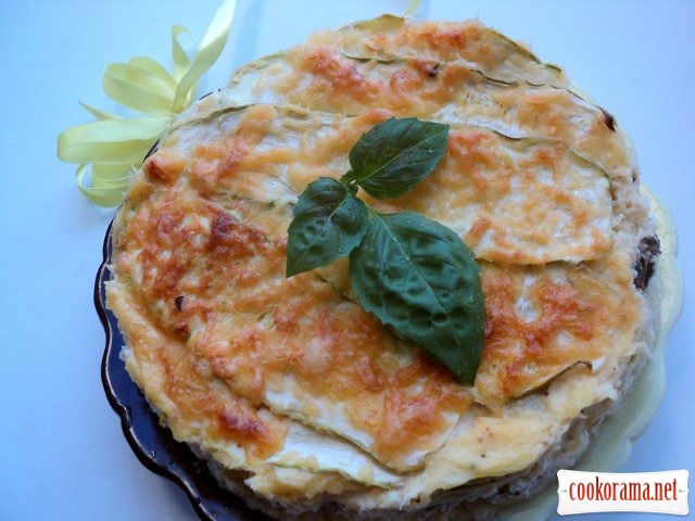 Vegetarian lasagna with courgette