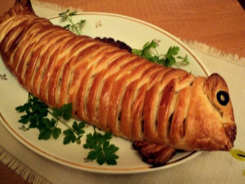 Пирог с рыбой «Золотая рыбка»