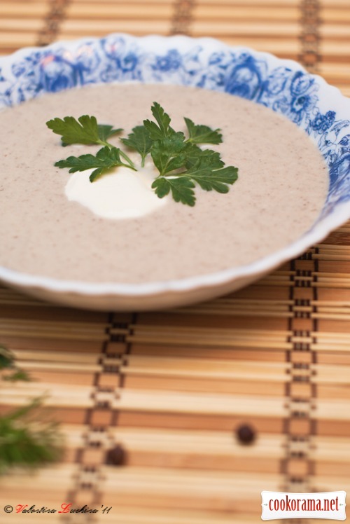 Mushroom puree soup