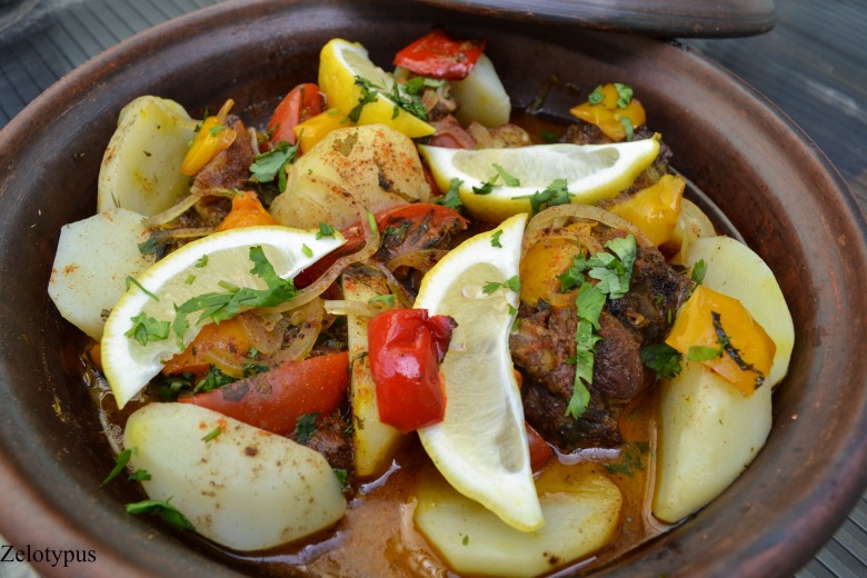 Tagine with lamb and vegetables
