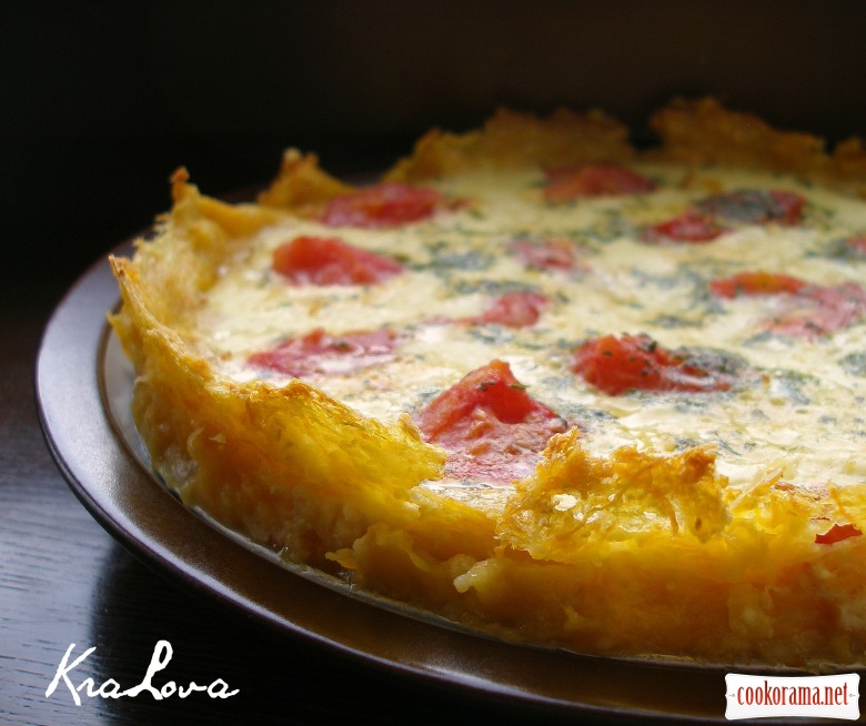 Vegetable quiche  (without dough)