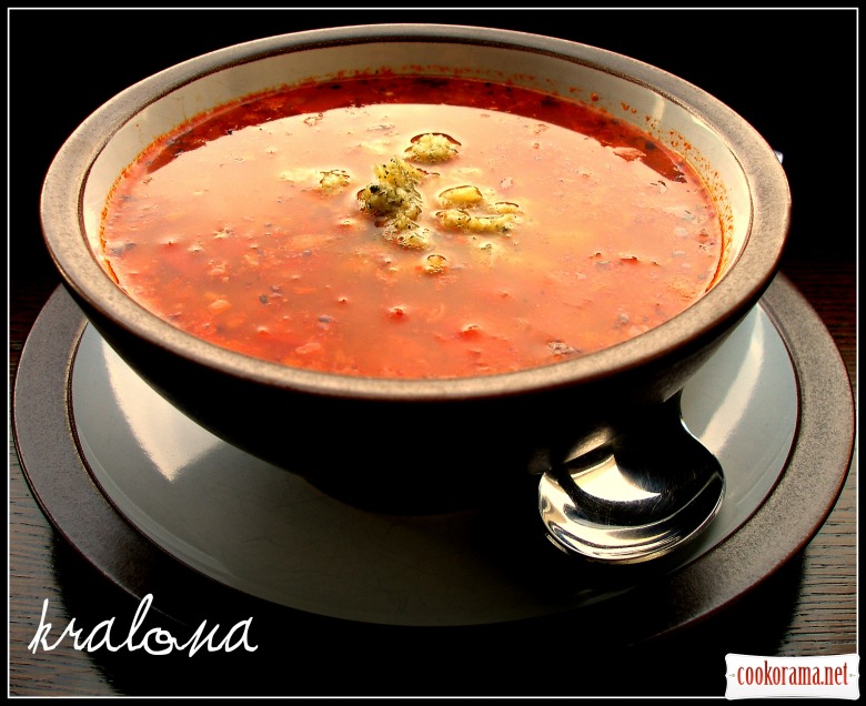 Гречано-томатний гострий суп