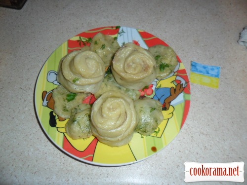 Bouquet from pelmeni