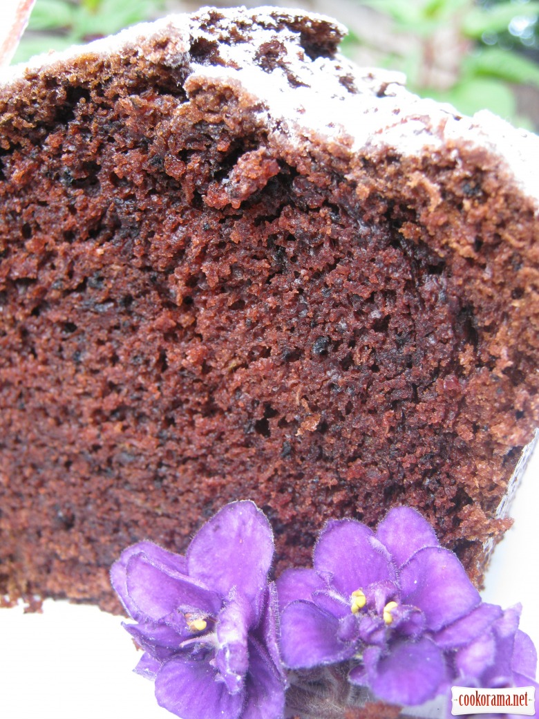 Шоколадный кабачковый кекс