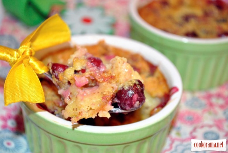 Cherry Clafoutis with almonds