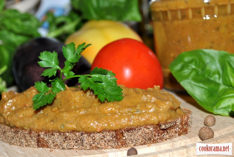 Vegetable squash from courgettes and aubergines