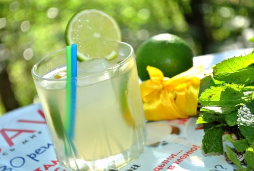 Lemonade with hints of basil