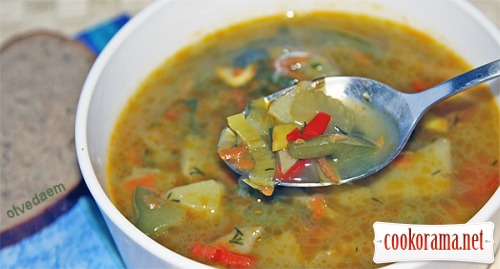 Суп овощной с сельдереем