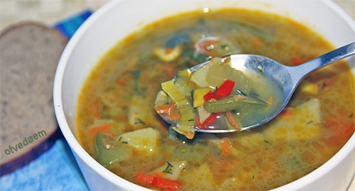 Суп овощной с сельдереем