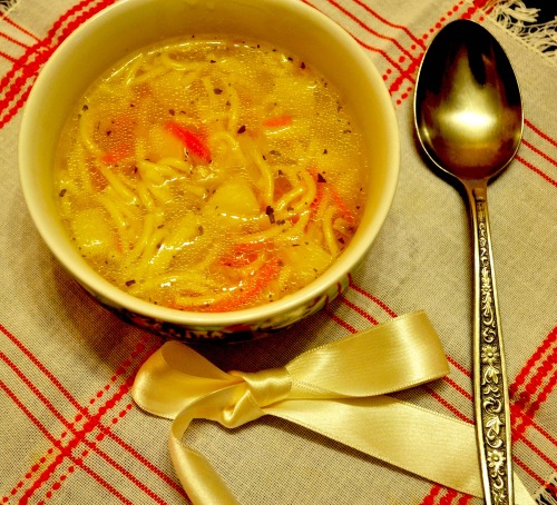 Постный суп с вермишелью