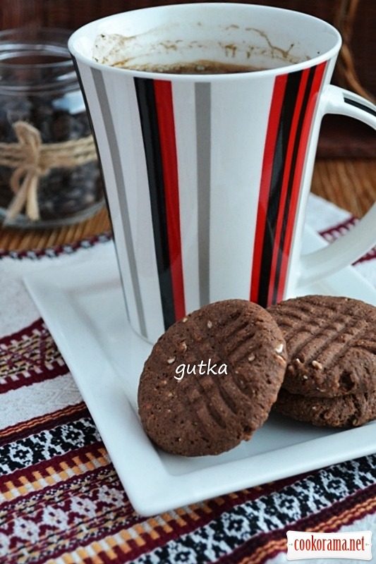 Шоколадне печиво з кунжутом