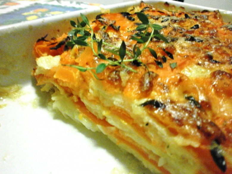 Gratin from celery root