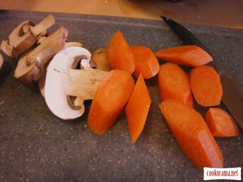 морква гриби