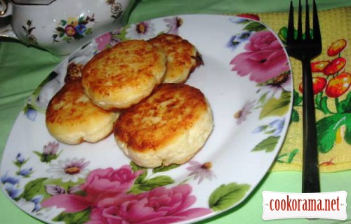 Homemade curd fritters