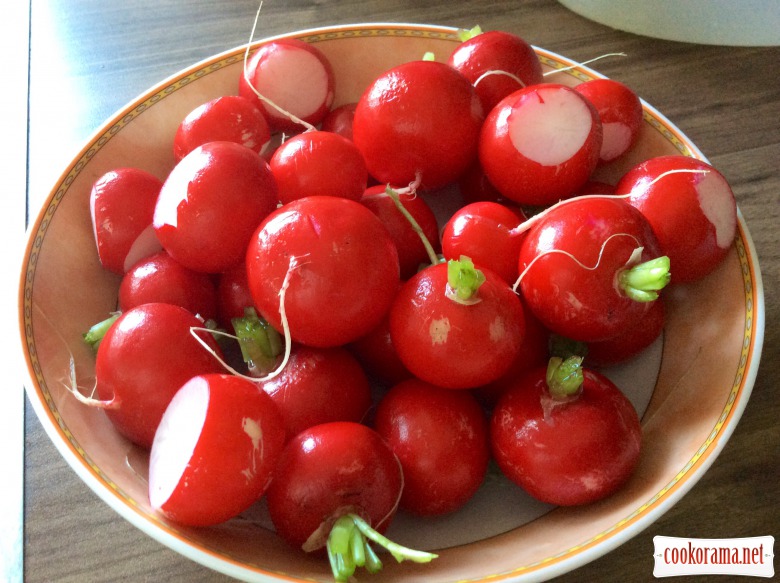 Layer salad with radish