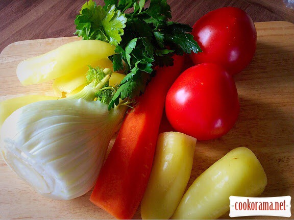 Тортилья (лаваш) с овощами