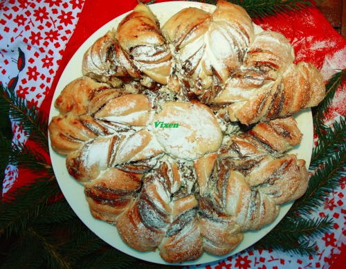 Різдвяний Шоколадно-горіховий хліб "Зірочка"