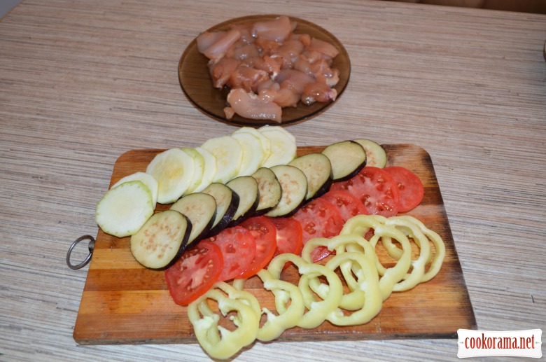 Курка з овочами в стилі «рататуй»