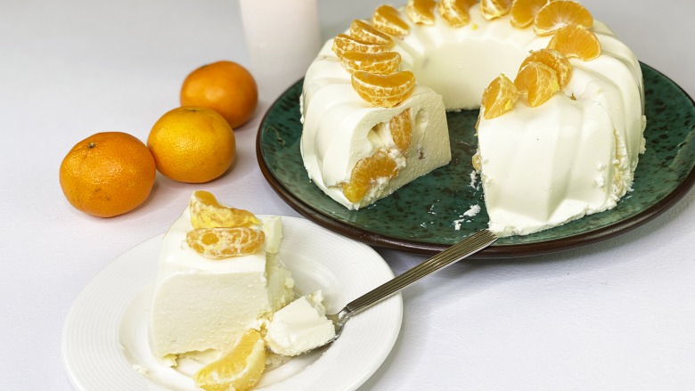 На швидку руку та без духовки - Сирний торт з мандаринами - Дуже ніжно і смачно!